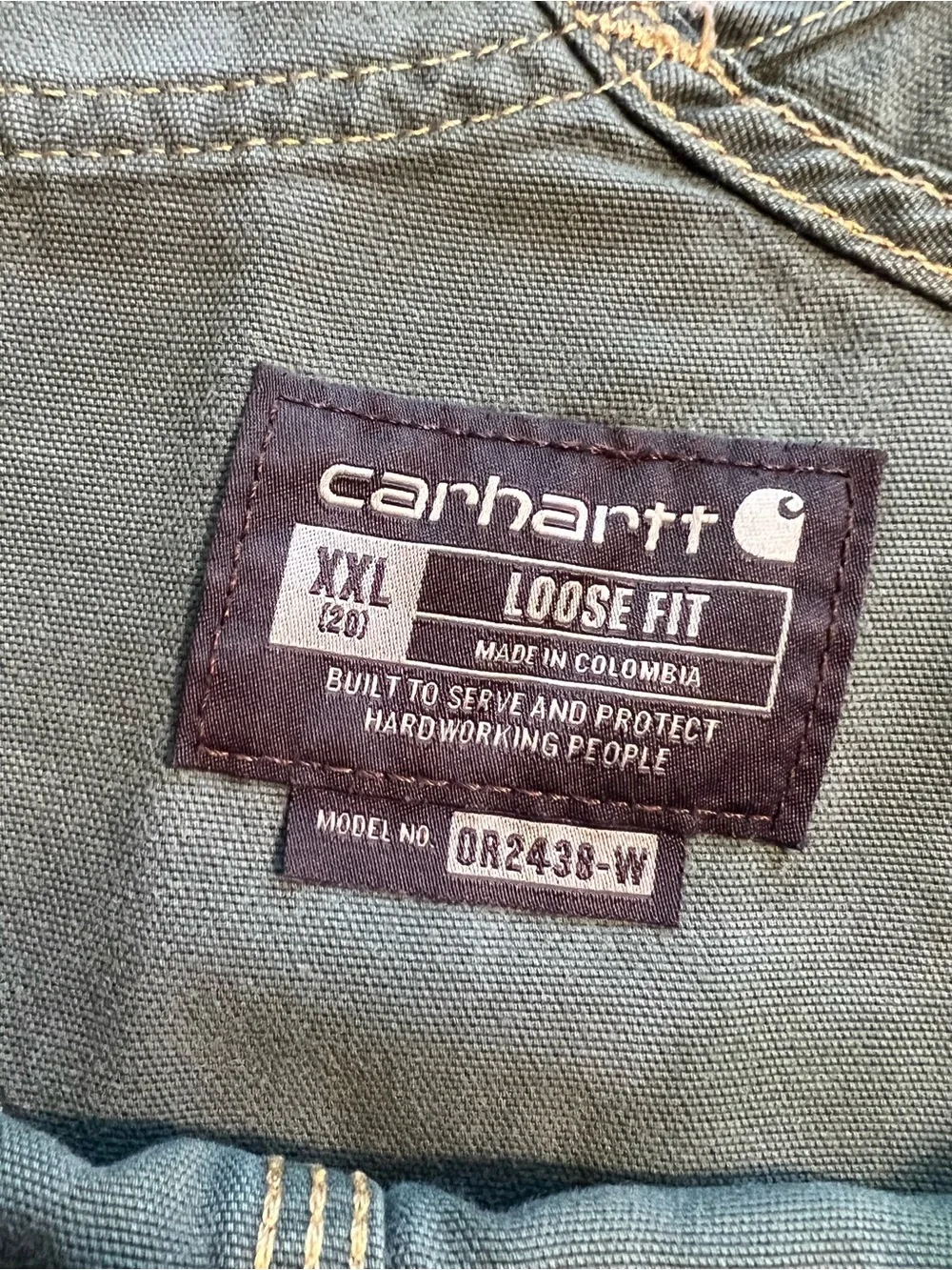 Garden Favorite Carhartt Olive Green Loose-Fit Canvas Carpenter Overalls